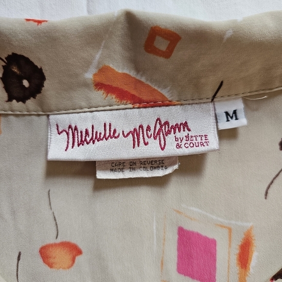 Michelle McGann by Bette & Court golf vintage 80s all over print windbreaker - Picture 5 of 6